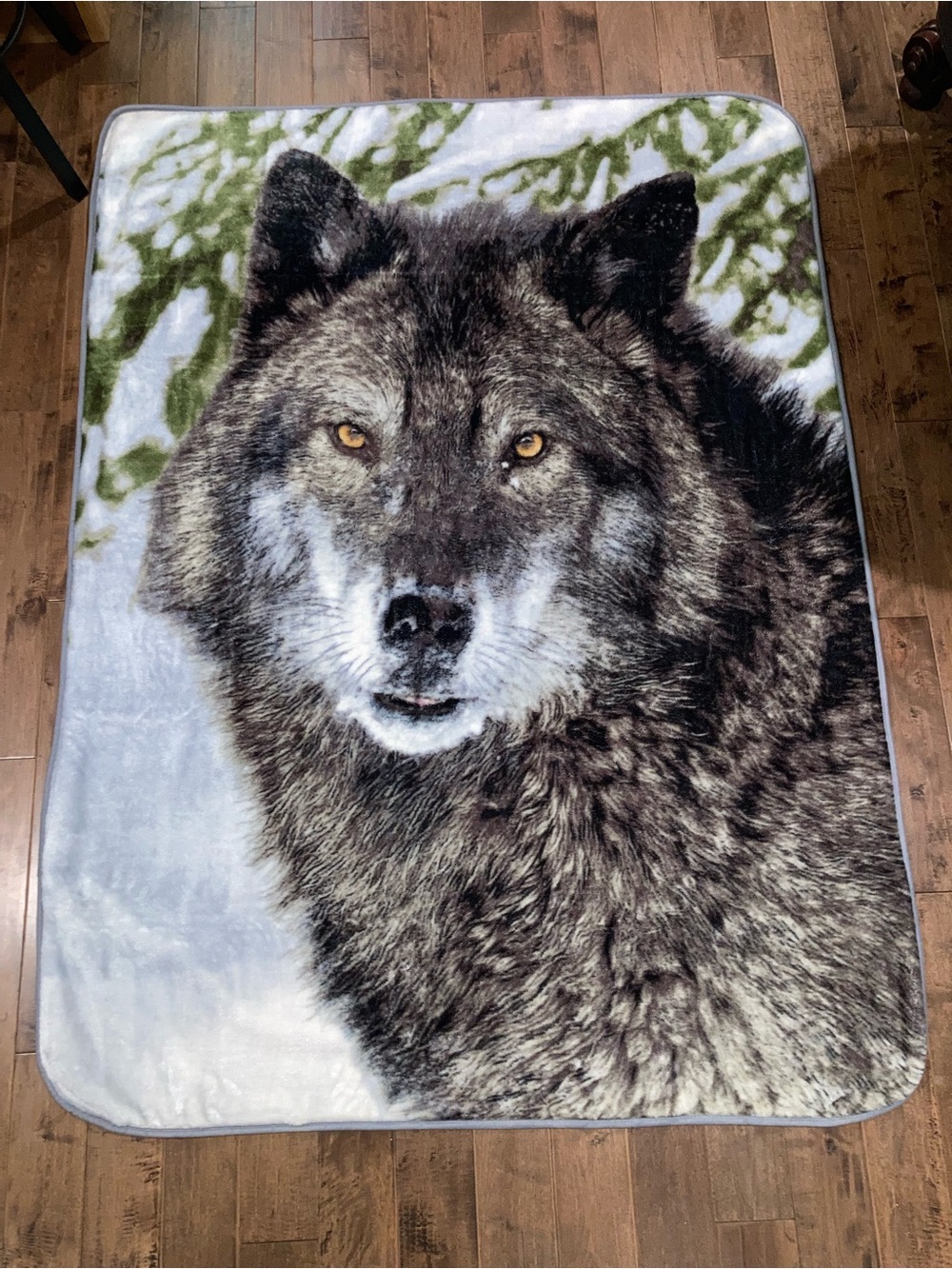 Shavel Wolf Print Plush Throw Blanket - 60” x 80”